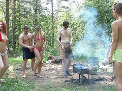 Dominika & Eva Berder & Jenny & Penny & Rita-Moor & Sabrina in free outdoor porn with lots of lascivious babes