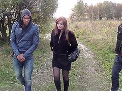 Odile in busty angel enjoys hard jock in an outdoor sex vid