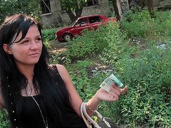 Bella in street fucking with a cute sweetheart and a lewd boy