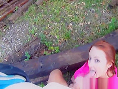 Pickedup european honey sucks ramrod on spycam