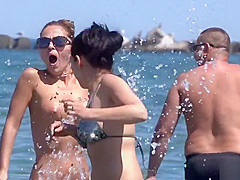 Lascivious Topless Non-Professional Voyeur Hawt Nubiles - Spy Beach HD Movie Scene