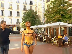 Exposed ginger bondman led throughout Madrid