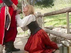 Sex parody golden-haired playgirl bridge oral-service fuck doggy style