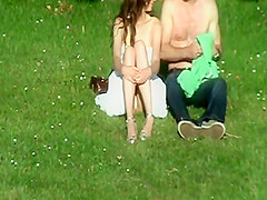 upskirt in the park