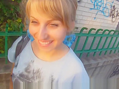 Pickedup eurobabe POV screwed on the balcony