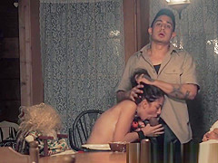 Facialized miniature roughfucked after engulfing