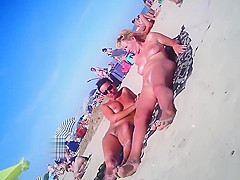 Excited Milfs Screwed By Strangers At Nudist Beach Voyeur HD