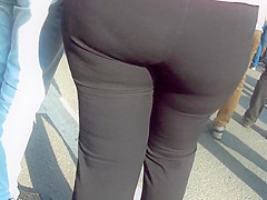 Soaked large booties milfs in constricted panties