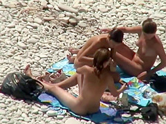 Nice-Looking Ladies Receive Undressed On The Beach