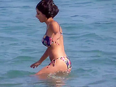 Fantastic legal age teenager on the beach