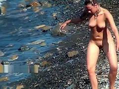 Stripped Beach Goers