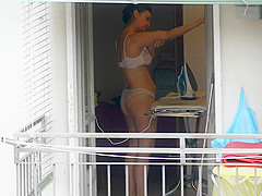 mother I'd like to fuck ironing in sheer underware