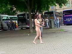 Anja Undressed In Public