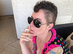 In Nature's Garb Stripped Mother I'd Like To Fuck Outdoor Public Cigarette Smokin'