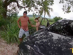 Non-Professional Legal Age Teenager With Natural Love Muffins And Tan Lines Is Getting Screwed In Front Of Her Boyfriend