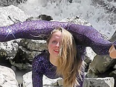 Hot Zentai By The Sea - Watch4Fetish