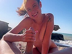 Fucking Slut On A Exposed Beach. Full In Sheer 10 Min With Skye Youthful And Leo Dee