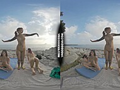 Cheri Josie Poppy Winter Beach Vacation Undressed Yoga Outdoors