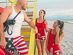 Sexually Excited Lifeguards Share A Weenie With Jmac, Mackenzie Mace, Kylie Rocket - Brazzers