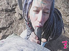 Tattoo Pair Caught Whilst Wild Anal Public Sex On A Ruine