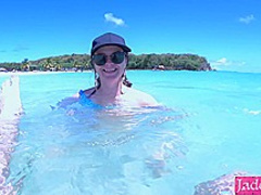 Hawt blond stranger angel drilled underwater creampie