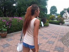 Crocodiles munching and making his non-professional Thai GF cum hard