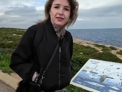 German User meet and fuck tourist legal age teenager at the mallorca beach