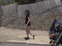 Sexy big beautiful woman Emmita Smile enjoys outdoor sex with her lad with large zeppelins