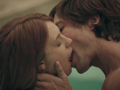 2 gorgeous angels have joy with Jean Val Jean by the pool in a fleshly scene.