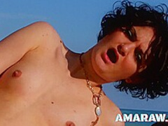 Slim Dark Brown Drilled In The Gazoo On The Beach With Olly Doll And Attila Tristan