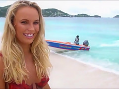 Caroline Wozniacki Stripped Bodypaint