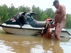 Oriental whore wife drilled outdoors