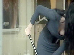 Outstanding beauty sweeps the floors