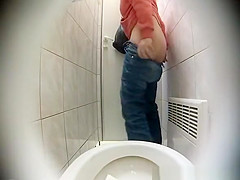 Woman pees and cleans wet crack