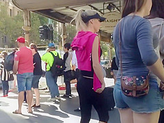 Beautiful cutie with captivating large meatballs