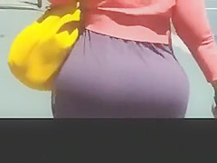 Large arse on street