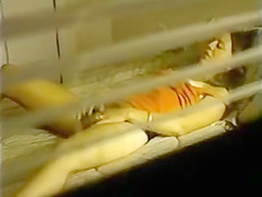 Close up spying as that babe rubs her love button