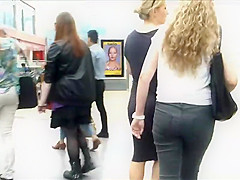 Marvelous blond's watch thru costume