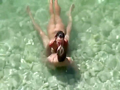 Sexy legal age teenager angels cover ally with sand