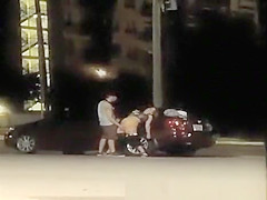 Drunk angel doing it in the parking