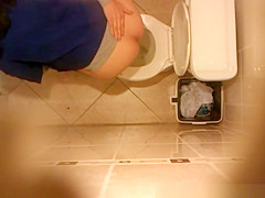 Hidden livecam in public water closet ceiling