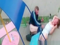 Drunk pair in public