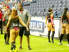 Gals warmup for some ball