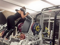 Youthful twat peeks from shorts