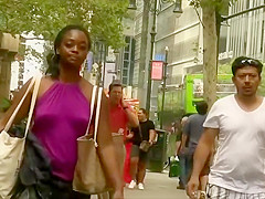 Ebon princess isn't wearing a brassiere