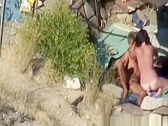 Slender pair hard fuck at beach