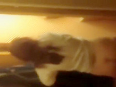 Woman spied trough window in washroom