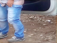 Masturbation and jerking off in a car