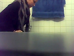 Golden-Haired Peeing in Baths