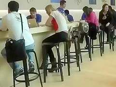 Teenage angel doesn't know her strap is out